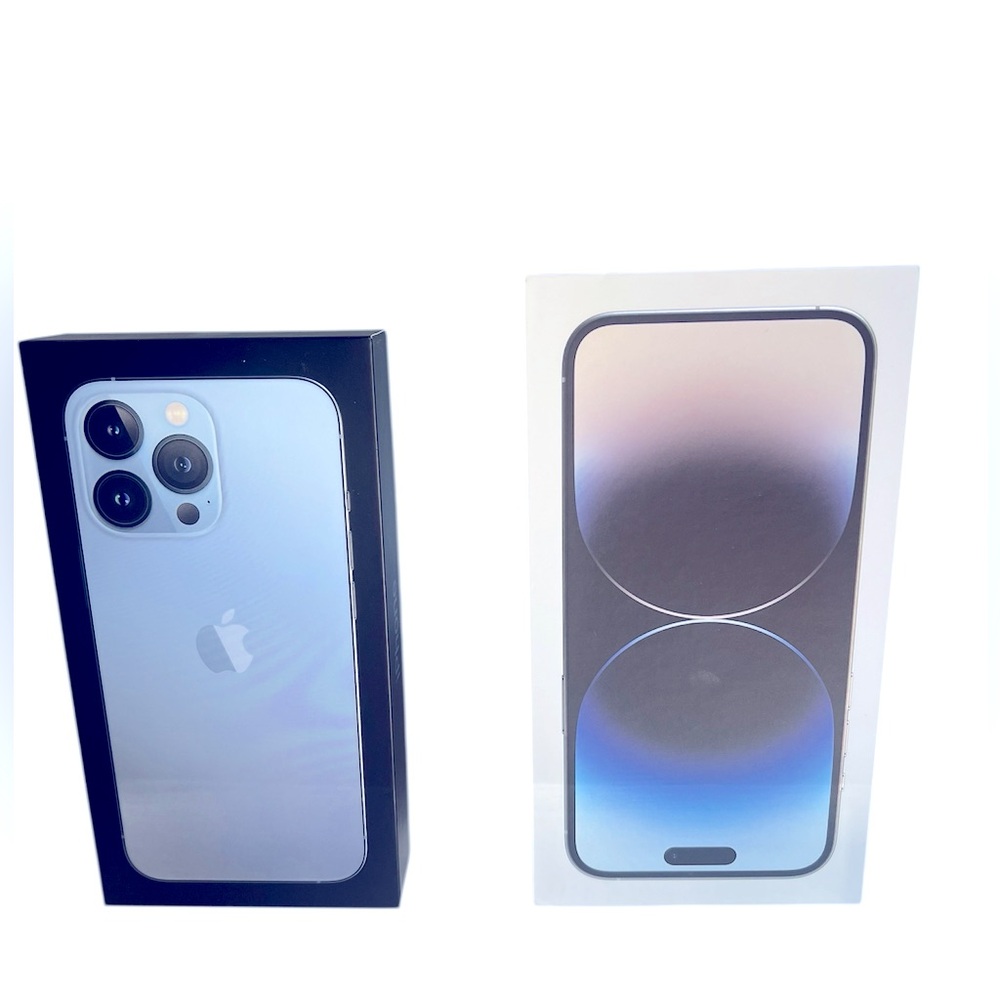 EMPTY BOXES ONLY—Apple Blue iPhone 13 Pro & iPhone 14 Pro Max Empty Boxes